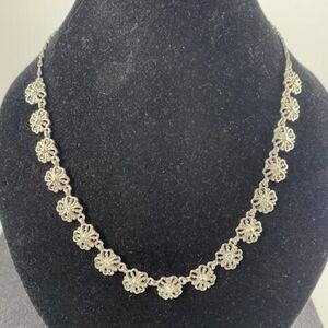 AVON Silver Floral Necklace